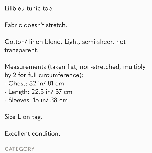 Lilibleu light linen cotton Japanese art print top - Picture 9 of 9